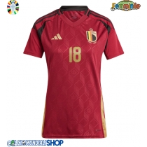 Maglie da calcio Belgio Orel Mangala #18 Prima Maglia Femminile Europei 2024 Manica Corta